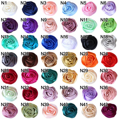 LoveQuince LQ810B Custom Satin Rose Quinceañera Bouquet with Crystal Brooches