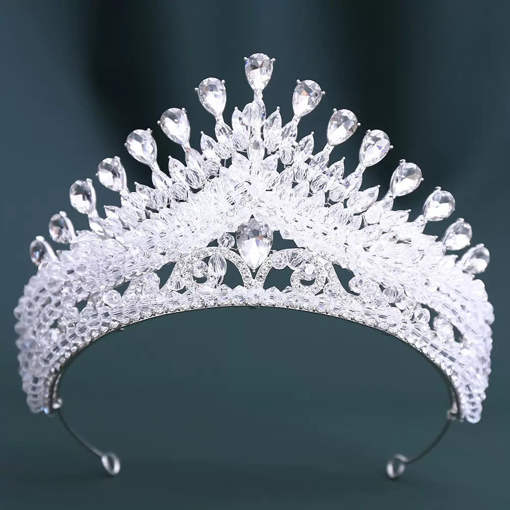 LQ1523 Quinceañera Crystal Tiara Crown - Rhinestone Headpiece