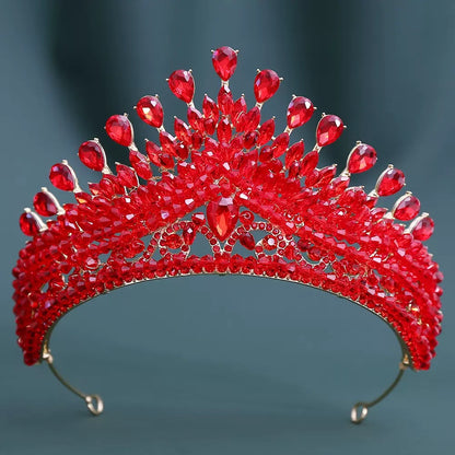 LQ1523 Quinceañera Crystal Tiara Crown - Rhinestone Headpiece
