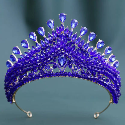 LQ1523 Quinceañera Crystal Tiara Crown - Rhinestone Headpiece