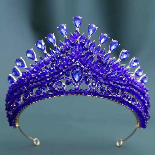 LQ1523 Quinceañera Crystal Tiara Crown - Rhinestone Headpiece