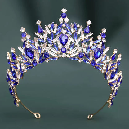 LQ1531 Royal Baroque Quinceañera Crown - Crystal Sweet 16 & Bridal Tiara