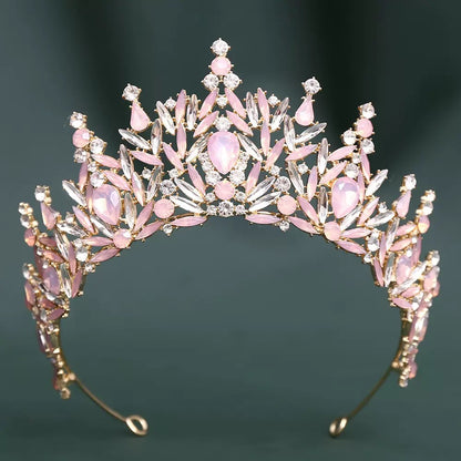 LQ1531 Royal Baroque Quinceañera Crown - Crystal Sweet 16 & Bridal Tiara