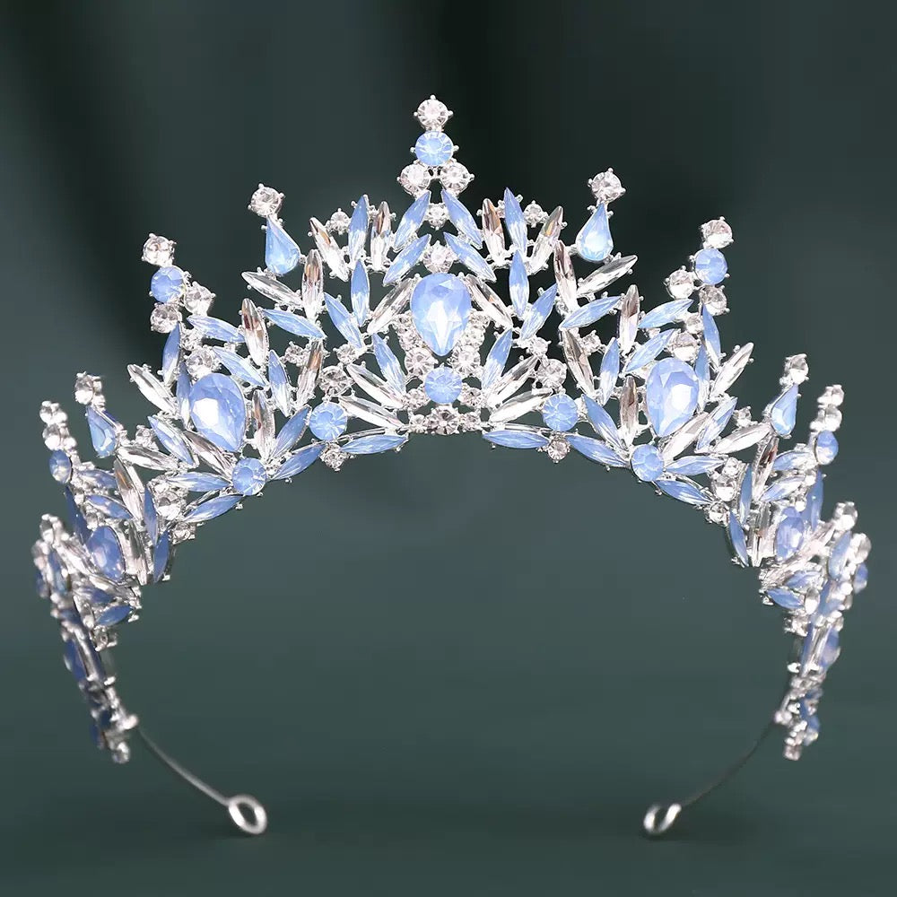 LQ1531 Royal Baroque Quinceañera Crown - Crystal Sweet 16 & Bridal Tiara