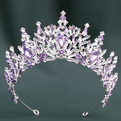 LQ1531 Royal Baroque Quinceañera Crown - Crystal Sweet 16 & Bridal Tiara